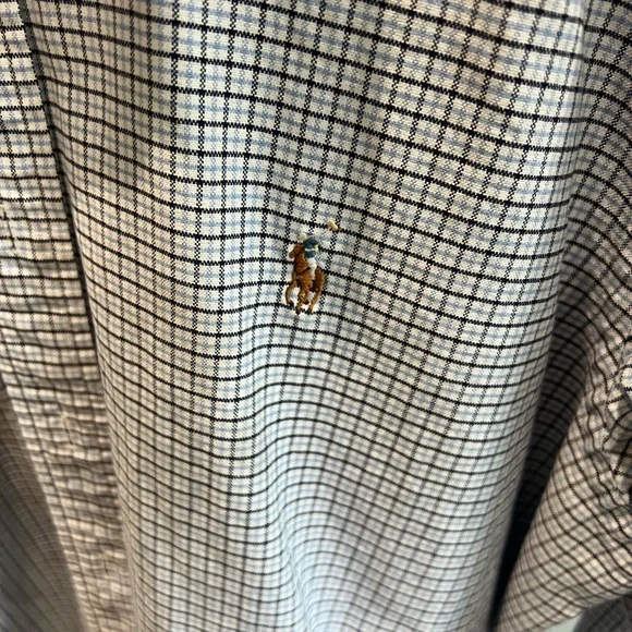 Ralph Lauren - (Large) Tattersall Oxford Multi-Color Long-Sleeve Woven Shirt - Picture 3 of 5